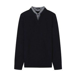 [지이크][WASHABLE] 솔리드 셔츠 레이어드 니트 (FIUCA8503)