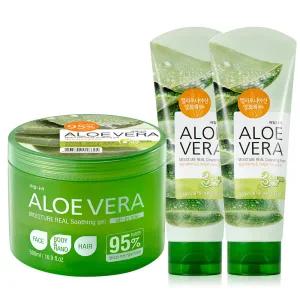 알로에 수딩젤 500ml+클렌징폼 150ml 2개 과일나라