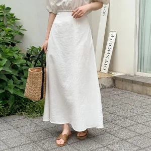 (세트추천) 안젤라 하프밴딩 코튼 롱스커트 sk6418