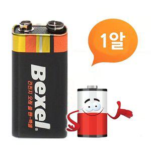 B벡셀 9V 망간 건전지 6F22 FC-1 밧데리 1P (WFHU1M4)