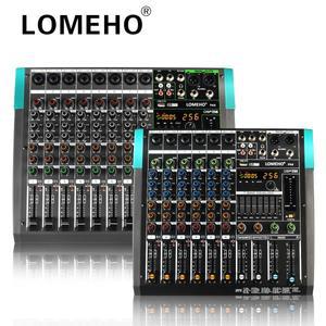 LOMEHO 6/8 채널 믹싱 콘솔 블루투스 오디오 믹서, 256 디지털 효과 사운드 테이블, USB 재생 레코드, DJ