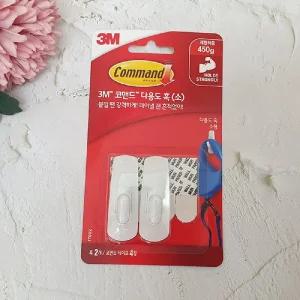 3M 코맨드 다용도 훅 소 2개입 (제한하중 450g)/후크/접착식후크/걸이/벽걸이후크/벽고리/다용도걸이/후크