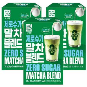 녹차원 제로슈가 말차블렌드 70g 3개