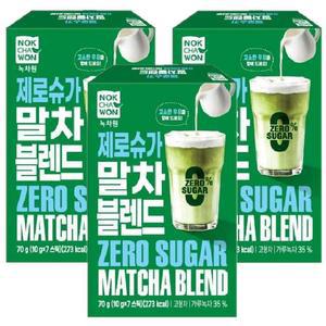 녹차원 제로슈가 말차블렌드 70g 3개