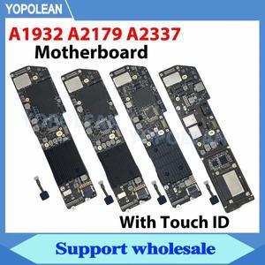 맥북 에어 레티나용 오리지널 마더보드 13 인치 로직 터치 ID 8GB 16GB 2018   년 A1932 A2179 A2337