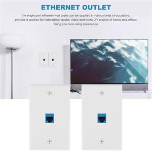 AU40! !10 조각 이더넷 벽면 콘센트 플레이트 Cat6 RJ45 잭 암-암 인라인 커플러