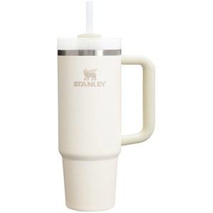 [미국배송] 핸들과 빨대가 있는 크림 처 단열 3포지션 스탠리 뚜껑 BPA 스테인리스 2.0 프리 컵 여행용 H2.0 홀더 | 플로우스테이트 스틸 텀블러
