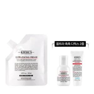 [키엘](강남점)[10R] 울트라 훼이셜 크림 리필 파우치 150ml 세트 (+울트라 촉촉 디럭스 2종)