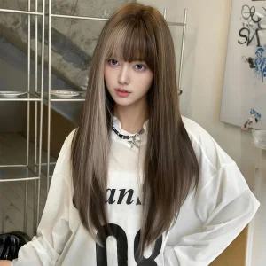 키라비 가발 여성 통가발 스트레이트 긴머리 70cm KPE0483