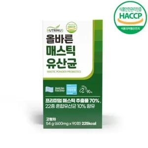 뉴트리너스 올바른 매스틱 유산균 (600mg x 90정)