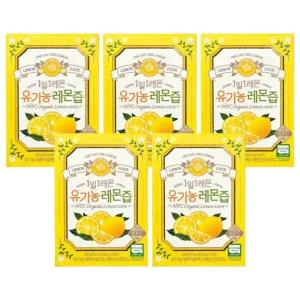 홀베리 1일 1레몬 유기농 레몬즙 20g x 70포(5박스) NFC 착즙 원액 레몬수 스틱
