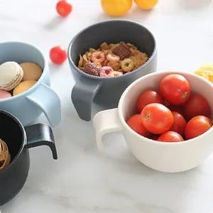 이유식 보관용 볼 전자레인지 밥그릇 간편한 손잡이 550ml