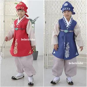 [보리보리/베베트리샤]은박 금박 남아한복 백일 돌한복 설빔 추석 남자아기한복