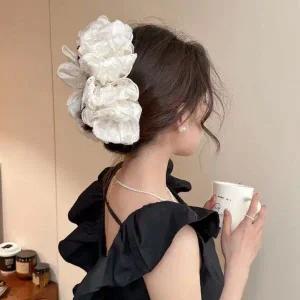 [모노무드]MNO [지앤지]AMI 겹리본 집게핀 리본집게핀 왕리본 오간자 반묶음 올림머리핀 헤어핀 대왕 오간