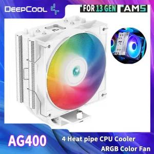 공랭쿨러 DEEPCOOL AG400 4 히트 파이프 CPU 공냉식 쿨러 ARGB PWM TDP 220W 라디에이터 LGA1700 1200 115X