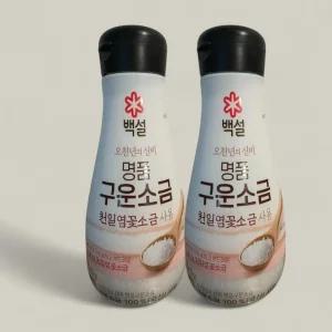 백설 천일염 오천년의 신비 명품구운소금 꽃소금 식자재 180g 2개