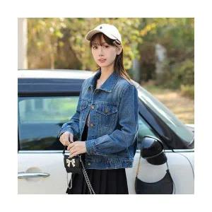 여자 청자켓 솔리드 데님 코트 봄 빈티지 톱 SPO마켓1