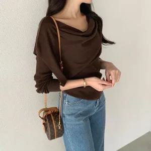 [미나그램] 카임 긴팔기본유넥니트and케이프숄세트