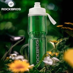 ROCKBROS 사이클링 단열 물병 보온 음료 PP5 실리콘 670ml 피트니스 야외 스포츠 자전거 휴대용 물주전자