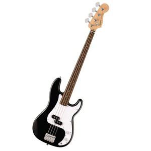 Fender Squier 데뷔 시리즈 정밀 베이스 기타, 초보자 기타, 무료 레슨 포함, 매트 마감의 블랙