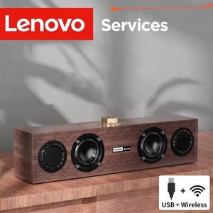 Lenovo C02 멀티미디어 스피커 Bluetooth 듀얼 모드 레트로 Tv 컴퓨터 및 휴대폰용 범용 서브우퍼
