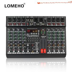 LOMEHO 8 채널 믹싱 콘솔 오디오 사운드 믹서 USB 블루투스 DJ 테이블 AM-GT8 99 DSP 효과 7 밴드 EQ 2 AUX