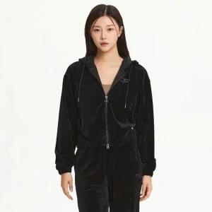 [뉴발란스] 매장판 여성 벨루아 골지 후드집업 블랙 NBMDE4W922-19