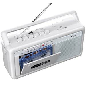 [미국배송] KLIM 휴대용 카세트 플레이어 붐박스 AM/FM 라디오 블루투스 테이프 레코더 USB 스피커 이어폰 잭 배터리 작동 AC 전원