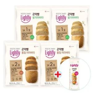 라이틀리 곤약빵통밀치아바타 240g(60g 4입) x 4봉 + 증정 곤약김밥 22...