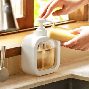 주방디스펜서 세제 샴푸 리필 플라스틱 용기 500ml 물비누 세제통 비누 비누통 핸드워시 리필통 호텔