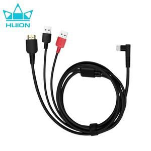 HUION 3 IN 1 Kamvas 13 그래픽 태블릿 모니터 펜 디스플레이 용 케이블 LEDMI DP 신호 유형 C 포트 PC 노