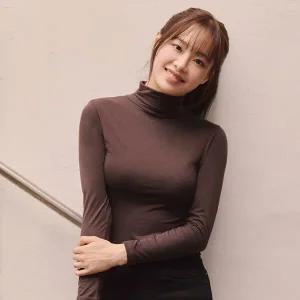 [BYC 본사] 보디히트 터틀넥 여성 긴팔티 OBS1101