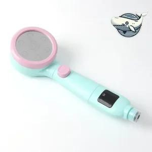 컬러 LED 샤워헤드 물온도 표시 욕실 샤워기 온오프버튼 절수효과 수압상승 분사 호환가능