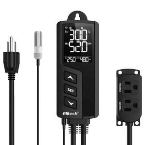 Elitech STC-1000WiFi Pro TH 온도 및 습도 조절기 T&H 냉각 난방 스위치 핫스탯 온오프 -40~230 F 사전 연결 콘센트 110V 1100W 10A