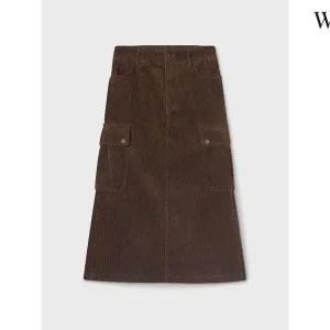 후아유 코듀로이 골덴 Cargo Long Skirt WHWHF4954F 364944