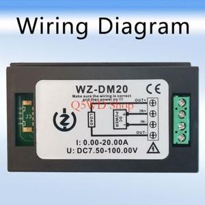 20A 전력 패널 미터 모니터 에너지 전압 용 Q5WD 디지털 와트