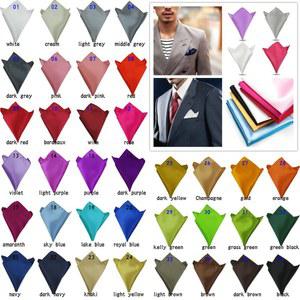 손수건원단 남성용 럭셔리 손수건 단색 화이트 블랙 레드 Hankies 폴리에스터 Hanky 비즈니스 포켓 사각형 가슴 수건 22 22cm
