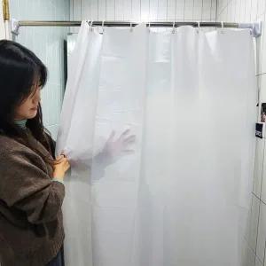[골드스마일]방수샤워커튼 불투명 욕실커텐 화이트 120x180