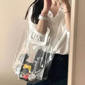 [콩심팥심]여름 PVC 투명 비치백 가방 토트백 쇼퍼백 PVC비치백