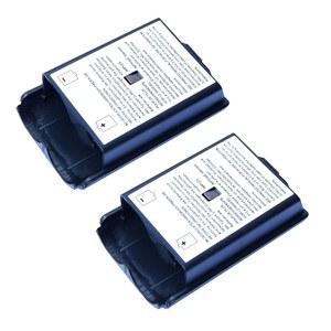 Microsoft Xbox 360 무선 컨트롤러용 Xinkeeen 2X 블랙 배터리 커버