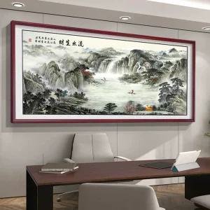 산수화 액자 돈 돈들어오는 그림 인테리어 풍수 풍경 동양화