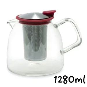 고품질 유리 글라스 레드 티포트 1280ml 유리주전자 티주전자 (WAE3DE5)