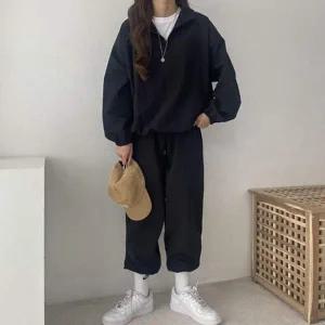 [콩심팥심]편안한 자연스러운 여자트레이닝세트 운동복 데일리