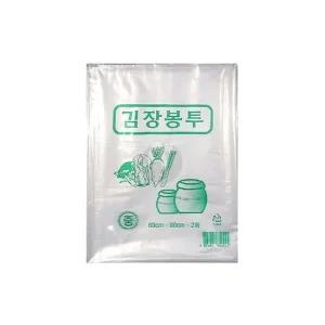 TC 푸르미 김장용 비닐봉투 중  60X90) 2매 김치 김장백 김장비닐 다용도 두꺼운