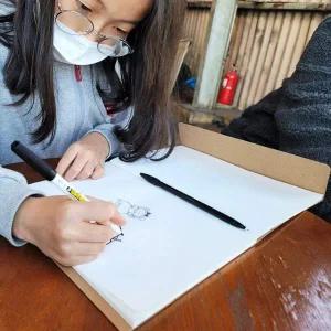 [셀러에이드]중형 무선 노트 미니노트 크라프트 가로 드로잉북