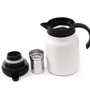 이중진공 보온주전자 900ml 화이트 차 티 텀블러 차망