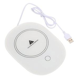MOLUCKFU 55도 USB 온도 조절 컵 매트, 책상용 일정 음료 워머, 가정용 및 여행용 차 우유용