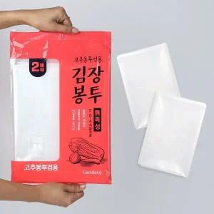 두꺼운 국산 투명비닐 김장봉투 왕대 개별포장 10매 이불비닐