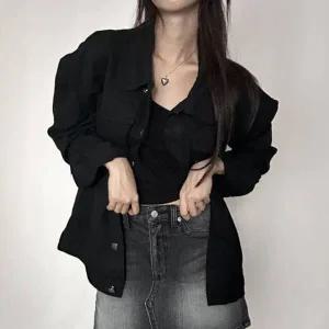 [하프클럽/]2컬러 여성 루즈핏 데일리 간절기 데님 자켓