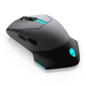 Alienware 유/무선 게이밍 마우스 AW610M: 16000 DPI 광학 센서 - 350시간 충전식 배터리 수명 - 7개 버튼 - 3-ZONE Alienfx RGB 조명, 어두운 달의 측면
